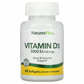 Вітаміни Nature's Plus Vitamin D3 5000 IU - 60 softgels