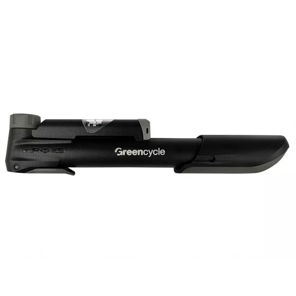 Мінінасос Green Cycle GPM-041CP, пластиковий з манометром, Presta+Schrader, 120 psi