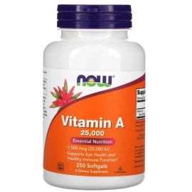 Вітаміни Now Foods Vitamin A 25,000 IU - 250 softgels