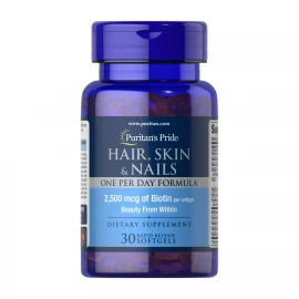 Витамины Puritans Pride Hair Skin Nails (One perday formula) 2500 mcg of Biotin - 30 Softgels