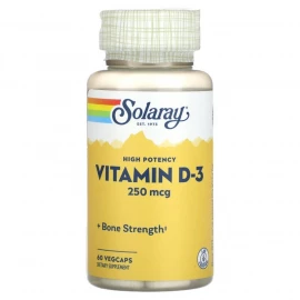 Вітаміни Solaray Super Strength Vitamin D-3 250 mcg - 60 vcaps