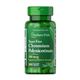 Хром пиколинат Puritans Pride Chromium Polynicotinate 200 mcg Yeast Free - 100 veg caps