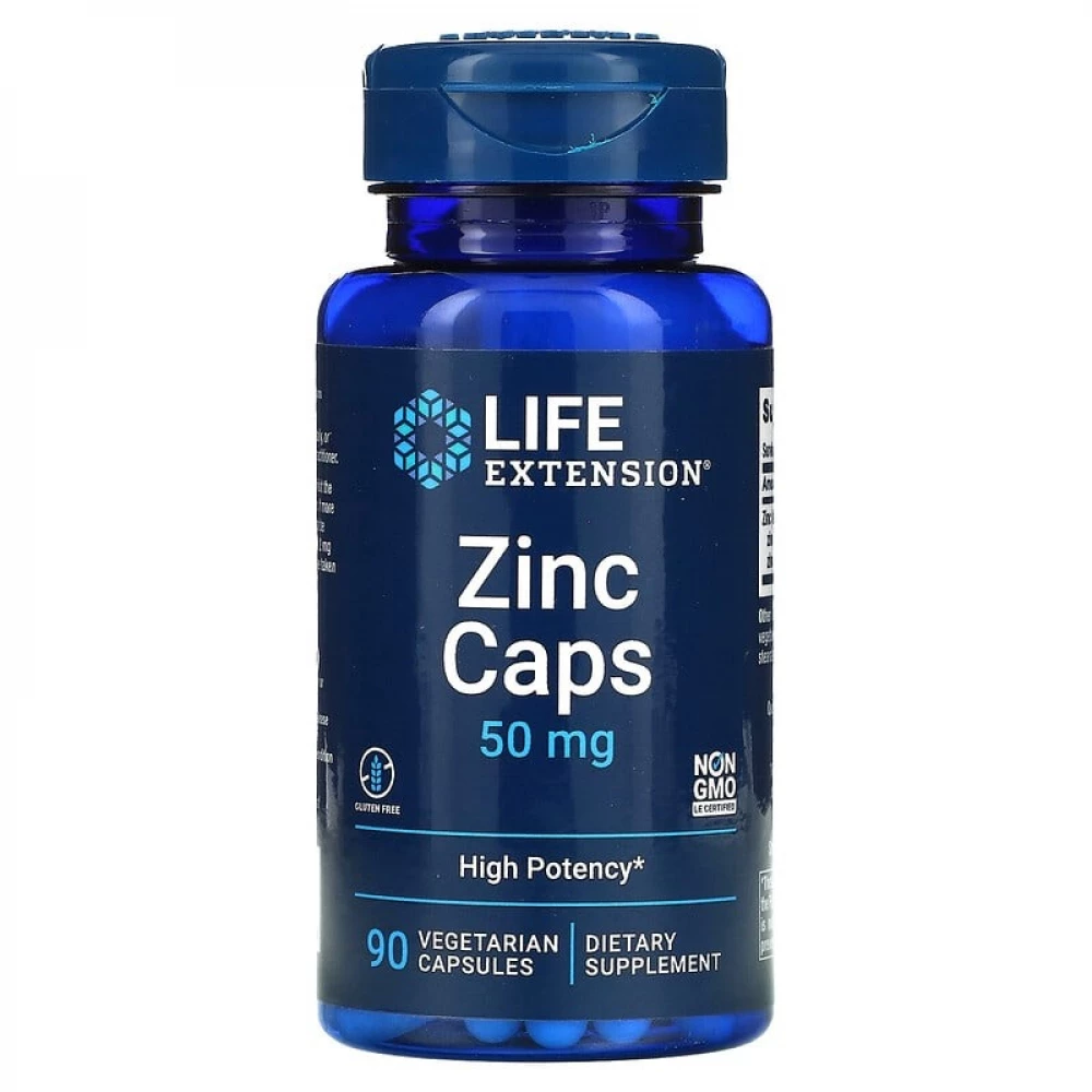 Цинк Life Extension Zinc Caps 50 mg - 90 veg caps
