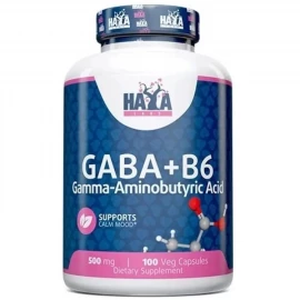 Гамма-аминомасляная кислота Haya Labs Gaba + B6 500 мг - 100 веган капс