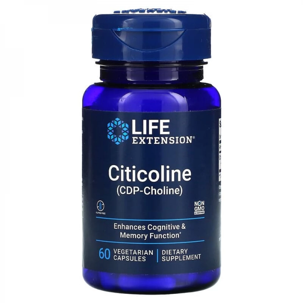Цитиколін Life Extension Citicoline (CDP-Choline) - 60 vcaps