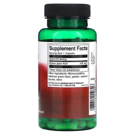 Альфа-ліпоєва кислота Swanson Alpha Lipoic Acid 100 mg - 120 caps