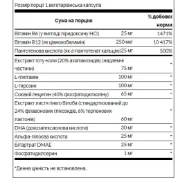 Комплекс для мозку Swanson Brain Essentials - 60veg caps