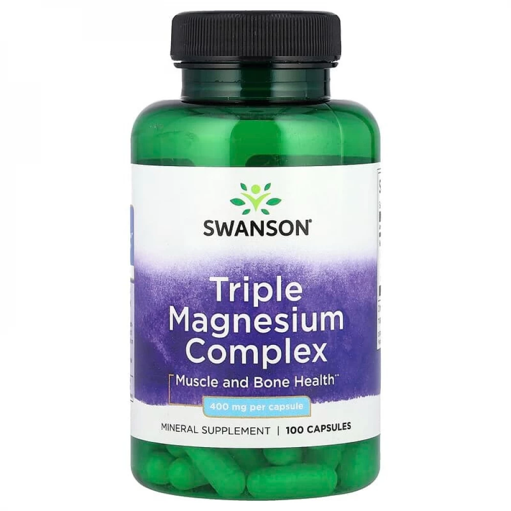 Магній Swanson Triple Magnesium complex - 100 caps