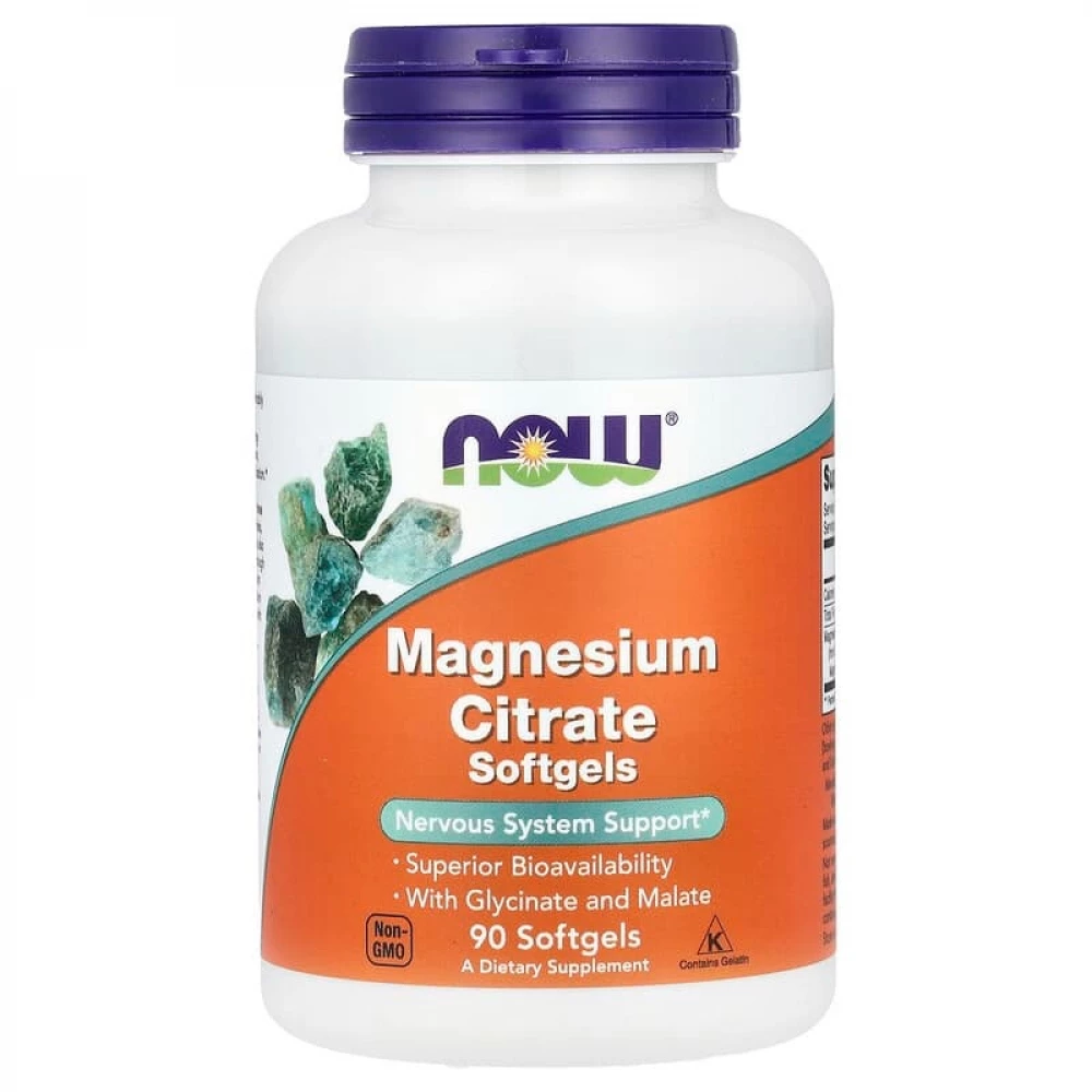 Магній цитрат Now Foods Magnesium Citrate 134 mg  - 90 sgels