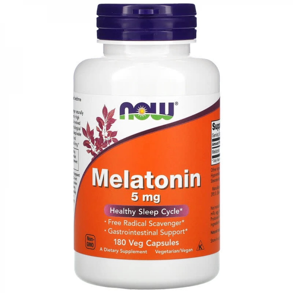Мелатонін Now Foods Melatonin 5 mg - 180 caps