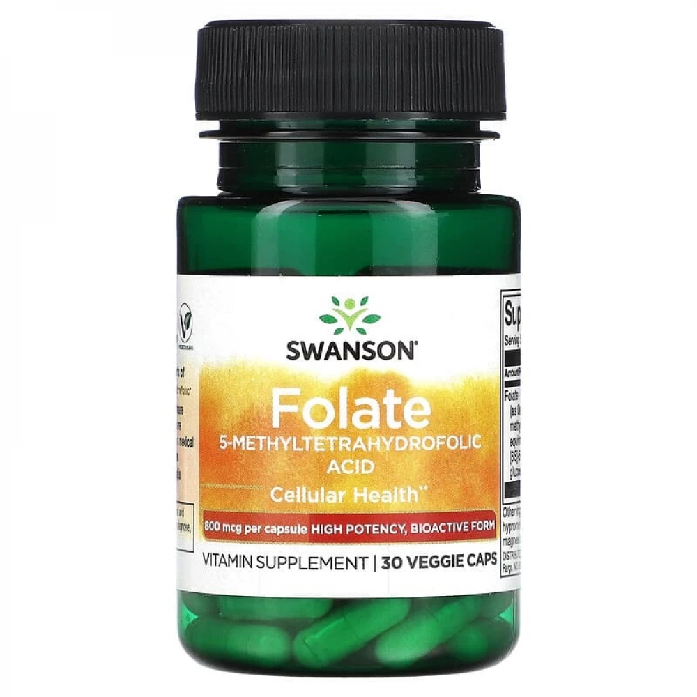 Метилфолат Swanson Folate 800 mcg - 30 veg caps