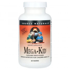 Мультивітаміни Source Naturals Mega-Kid™ - 60 Wafer 