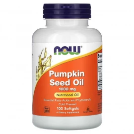 Олія насіння гарбуза Now Foods Pumpkin Seed Oil - 100 sgels