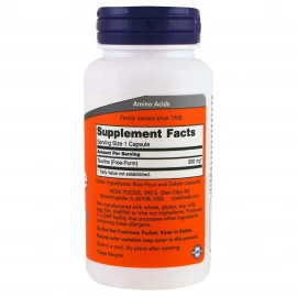 Таурин Now Foods Taurine 500 mg - 100 caps