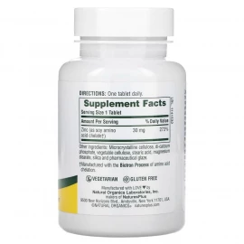 Цинк Nature's Plus Zinc 30 mg - 90 tabs