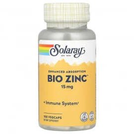 Цинк Solaray Bio Zinc 15 mg - 100 vcaps