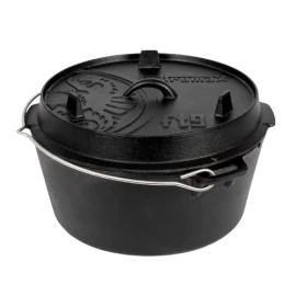 Котел-жаровня чугунная Petromax Dutch Oven ft9 плоское дно 7,5 л