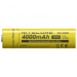 Аккумулятор литиевая Li-Ion 18650 Nitecore NL1840 3.6V (4000mAh), защищенный