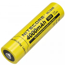 Аккумулятор литиевая Li-Ion 18650 Nitecore NL1840 3.6V (4000mAh), защищенный