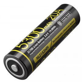 Аккумулятор литиевая Li-Ion 21700 Nitecore NL2153HPI 3.6V (5300mAh), защищенный