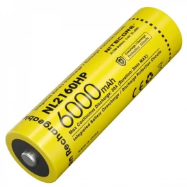 Аккумулятор литиевая Li-Ion 21700 Nitecore NL2160HP (6000mAh, защищенный