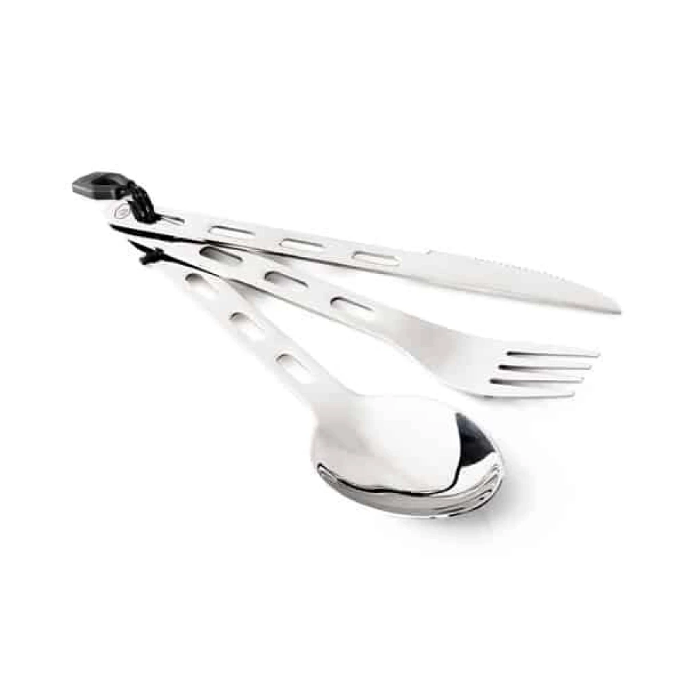 Комплект ніж, виделка, ложка GSI Outdoors Glacier Stainless 3 Pc. Ring