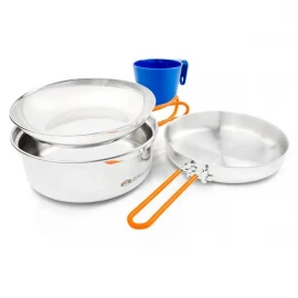 Набір посуду GSI Outdoors Glacier Stainless 1 Person Mess Kit
