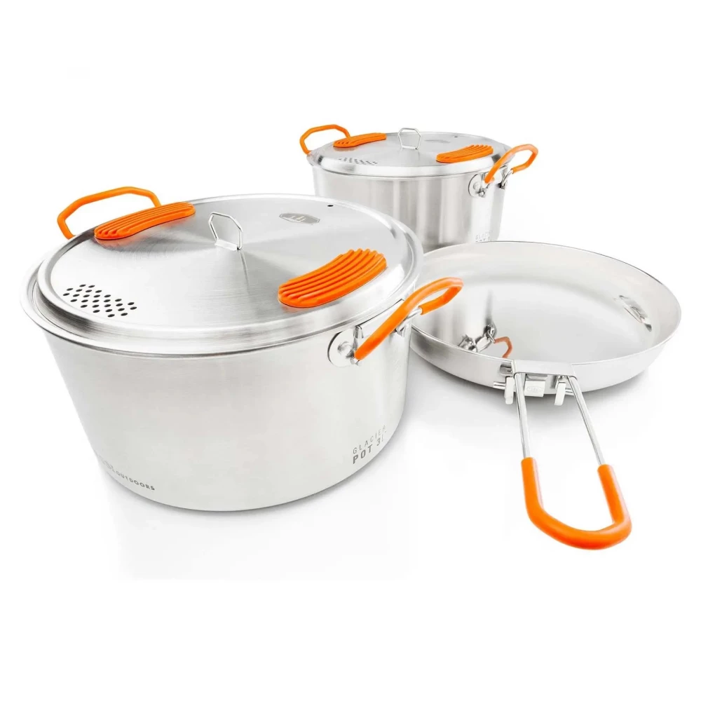 Набір посуду GSI Outdoors Glacier Stainless Base Camper Medium