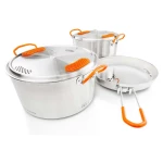 Набір посуду GSI Outdoors Glacier Stainless Base Camper Medium