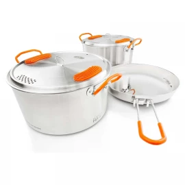 Набір посуду GSI Outdoors Glacier Stainless Base Camper Medium