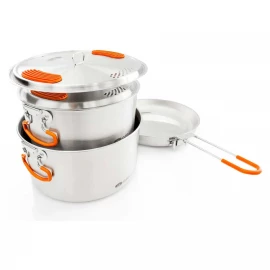 Набір посуду GSI Outdoors Glacier Stainless Base Camper Medium
