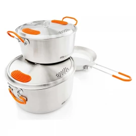 Набір посуду GSI Outdoors Glacier Stainless Base Camper Medium