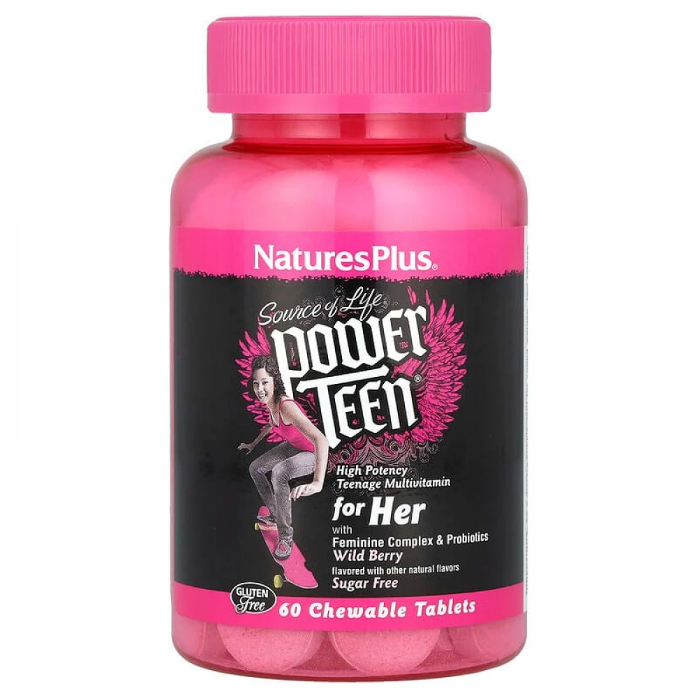 Вітамінно-мінеральний комплекс Nature's Plus Power Teen Hers Chewable - 60 tabs