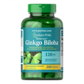 Гінкго білоба Puritans Pride Ginkgo Biloba Standardized Extract 120 mg - 200 caps