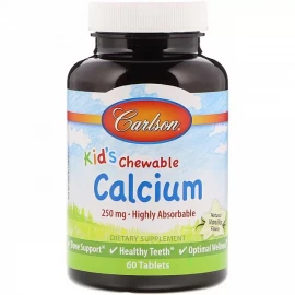 Кальцій Carlson Laboratories Kids Chewable Calcium - 60 tabs
