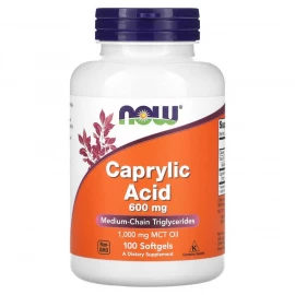 Каприлова кислота Now Foods Caprylic Acid 600mg - 100 sgels