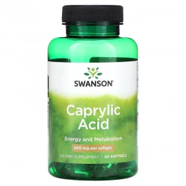 Каприлова кислота Swanson Caprylic Acid 600 mg - 60 softgel