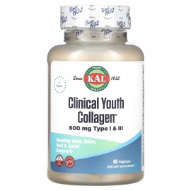 Колаген KAL Clinical Youth Collagen I&III 600 mg - 60 vcaps
