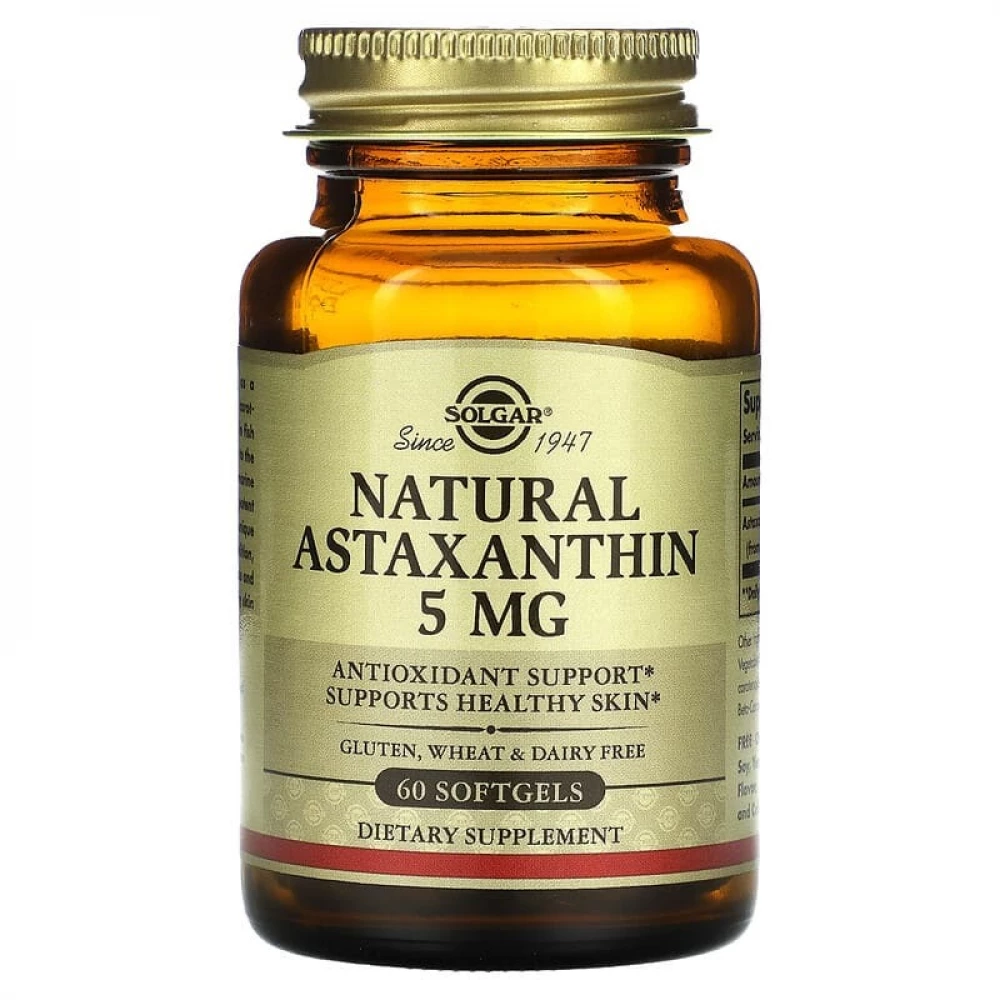 Астаксантин Solgar Natural Astaxanthin 5 mg - 60 softgels
