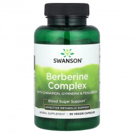 Бербериновый комплекс Swanson Berberine Complex with Cinnamon Gymnema & Fenugreek - 90 vcaps