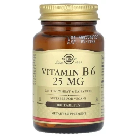 Витамин B6 Solgar Vitamin B6 25 mg - 100 tabs