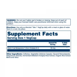 Витамины Solaray Vitamin K-2 MK-7 50 mcg - 30 vcaps