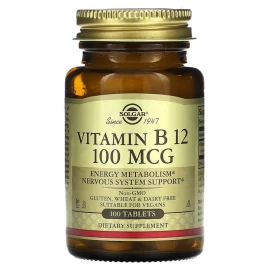 Витамины Solgar Vitamin B12 100 mcg - 100 Tabs