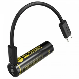 Акумулятор літієвий Li-Ion 18650 Nitecore NL1834R (3400mAh, USB-C), захищений