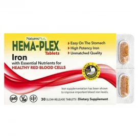 Комплекс для здоров'я крові Nature's Plus Hema-Plex - 30 tabs