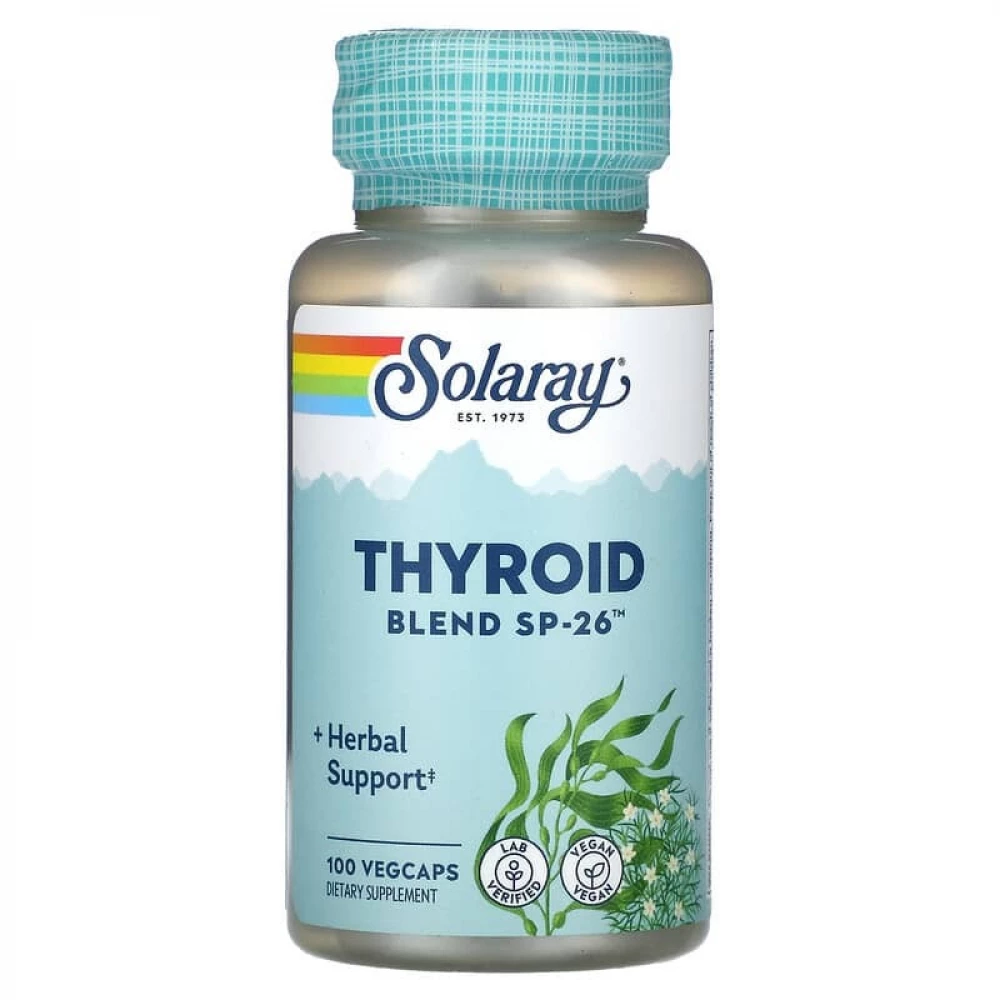 Комплекс для підтримки щитовидної залози Solaray Thyroid Blend SP-26  - 100 caps
