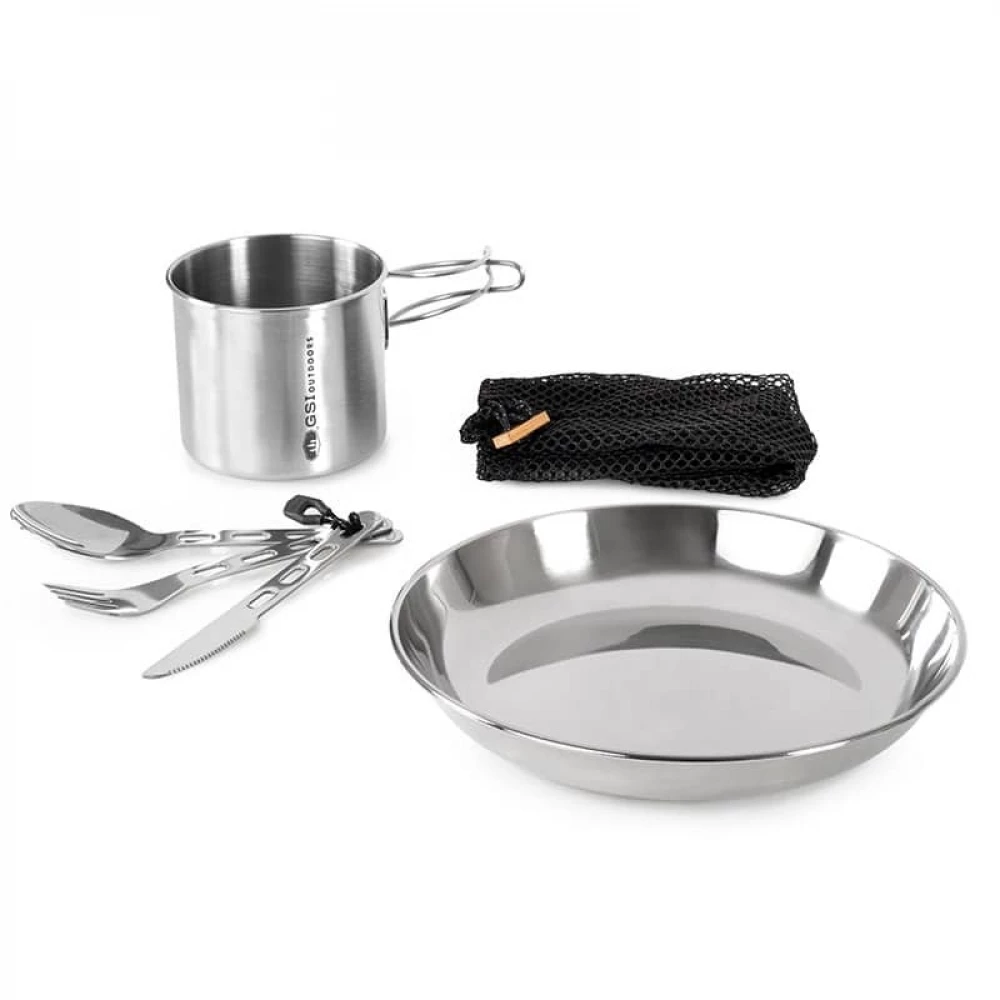 Набор посуды GSI Outdoors Glacier Stainless 1 Person Set