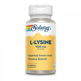 L-лизин Solaray L-Lysine Free Form 1000 mg - 90 tabs