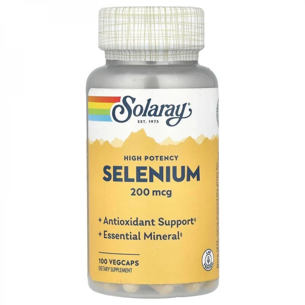 Селен Solaray Selenium 200 mcg - 100 caps
