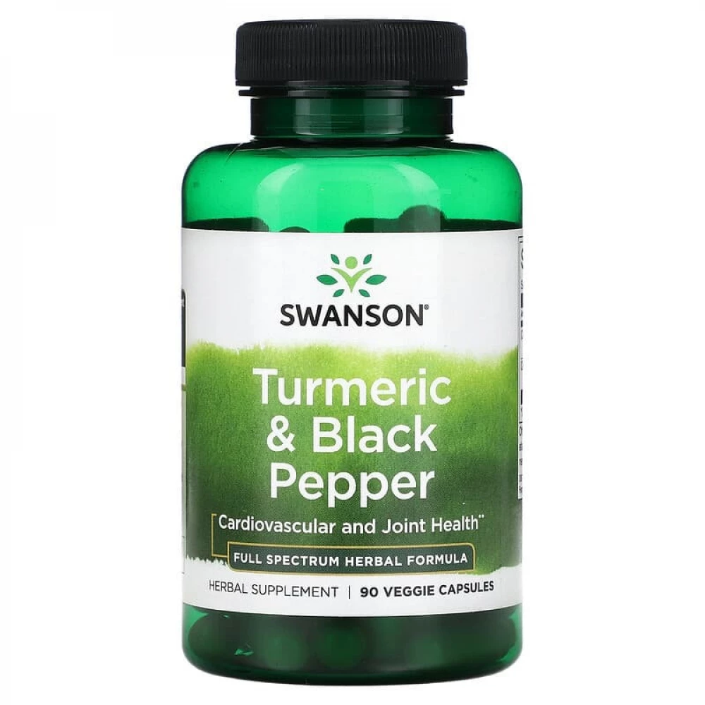 Куркума та чорний перець Swanson Turmeric & Black Pepper - 90 vcaps